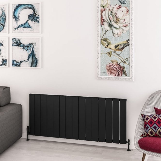 Eastbrook  Withington 600mm x 1420mm Aluminium Radiator Matt Black   89.0988