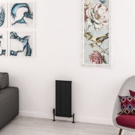 Eastbrook Withington 600mm x 280mm Aluminium Radiator Matt Black   89.0786