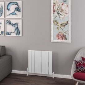Eastbrook Withington 600mm x 660mm Aluminium Radiator Matt White   89.0768