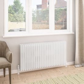 Eastbrook Witney 600mm x 1230mm Aluminium Radiator Matt White   89.0945