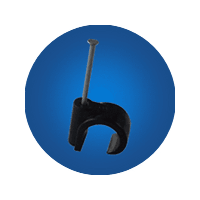 FM Products  Masonry Nail Pipe Clip 22.0mm Black (Qty Of 100) M206