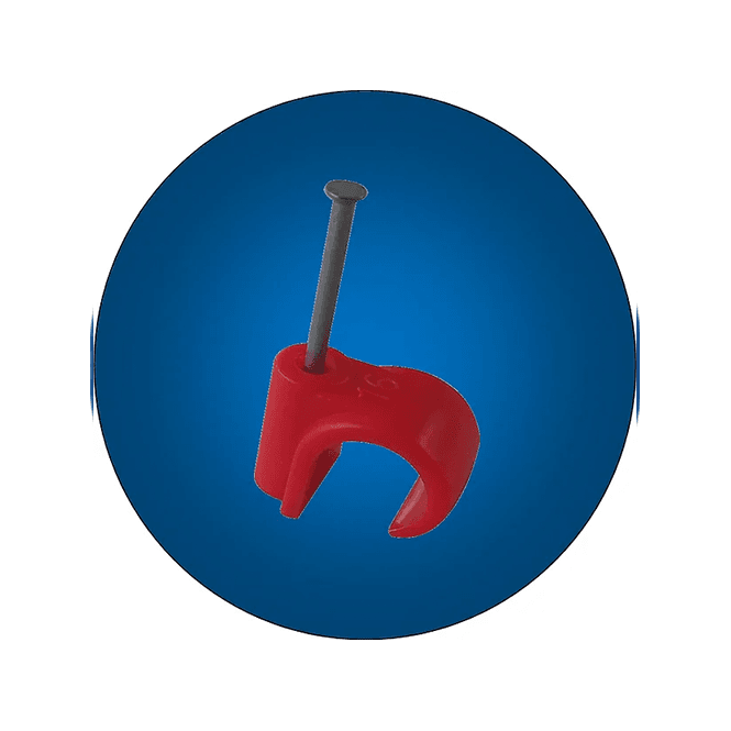 FM Products  Masonry Nail Pipe Clip 22.0mm Red (Qty Of 100) M201