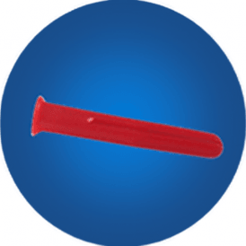 FM Products Plastic Fixing Plug 5.5mm Diameter Red (Qty Of 1000) F100