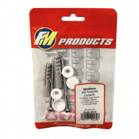 FM Products WC Fixing Kit M6 X 80mm White (Qty Of 2) S410