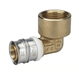 FRANKISCHE MLCP Alpex-Duo XS Elbow with Female Thread 16mm x 1/2"