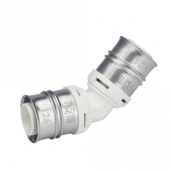 FRANKISCHE  MLCP Alpex-Duo XS PPSU 45° Elbow 26mm x 26mm