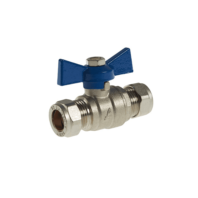 MacDonald Plumbing Supplies 15mm Blue Butterfly Valve