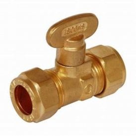 Brass Compression Gas Cock 22mm