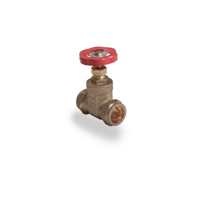 MacDonald Plumbing Supplies Brass Gate Valve Compression WRAS Approved 15mm