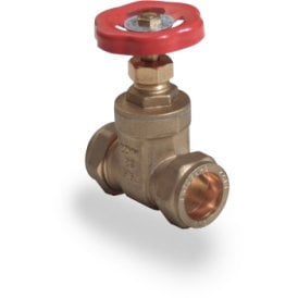 Brass Gate Valve Compression WRAS Approved 15mm
