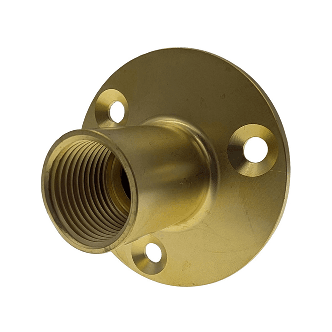 MacDonald Plumbing Supplies Brass Wall Plate Tube Bracket ½