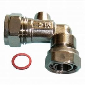 Chrome Plated Angled Service Valve - 15mm x 1/2"