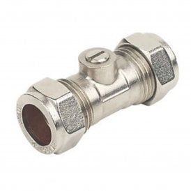 Chrome Plated Isolating Valve 22mm