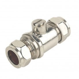 Chrome Plated Isolating Valve Full Bore 15mm