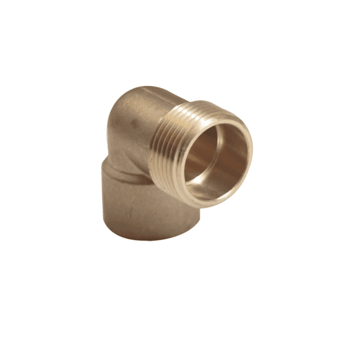 MacDonald Plumbing Supplies MacEndfeed Male Elbow 15mm x 1/2 WRAS APPROVED (BRASS VERSION)