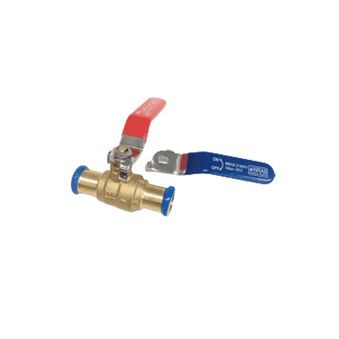 MacDonald Plumbing Supplies MacPress 54mm Red/Blue Lever Valves M Profile WRAS Approved