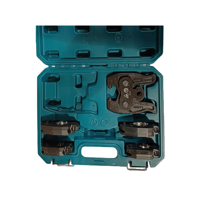 MacDonald Plumbing Supplies MacPress Angled Jaws Case c/w 180 Degree Adaptor 15mm 22mm 28mm & 35mm M Profile Jaws