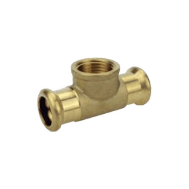 MacDonald Plumbing Supplies MacPress Female Reducing Tee 15mm x 15mm x ½ - GAS