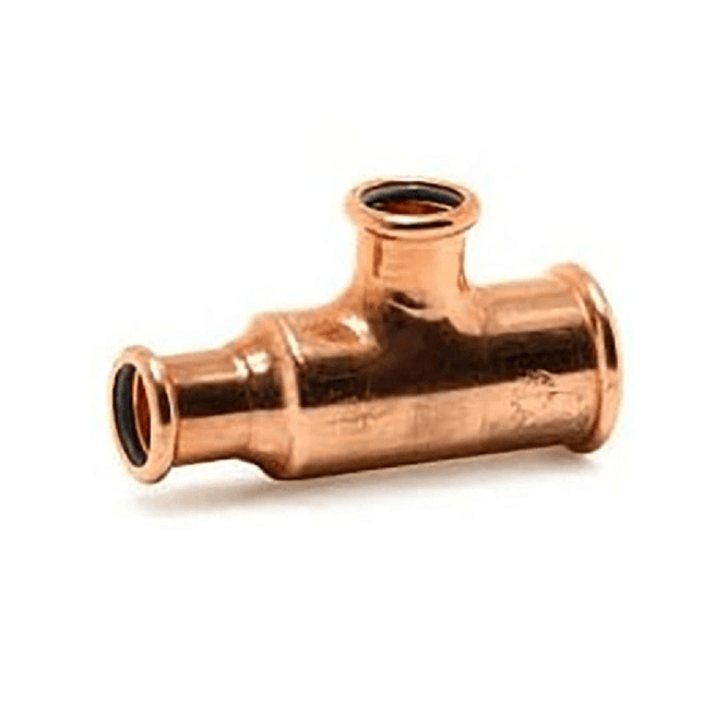 MacDonald Plumbing Supplies MacPress Reducing Tee 22mm x 15mm x 15mm - WATER