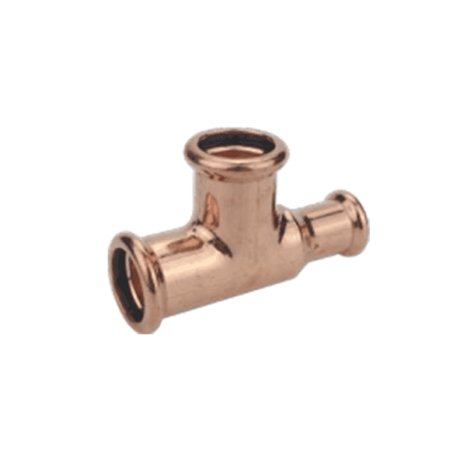 MacDonald Plumbing Supplies MacPress Reducing Tee 22mm x 15mm x 22mm - GAS