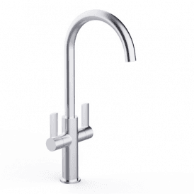 MacTap Chrome High-Rise Swan Neck Kitchen Tap Dual Lever WRAS