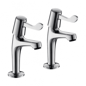 MacTap Contract Lever Sink Pillar Taps Chrome WRAS