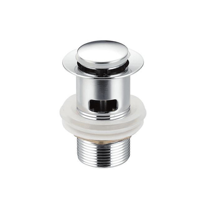 MacDonald Plumbing Supplies MacTap Push Down Clicker Basin Waste Slotted Chrome