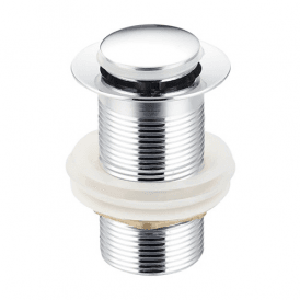 MacTap Push Down Clicker Basin Waste Unslotted Chrome