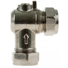 MacValve Angled Isolating Valve CP 15mm x 15mm