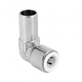 MacValve Pushfit Stem Elbow 15mm x 10mm Chrome Plated