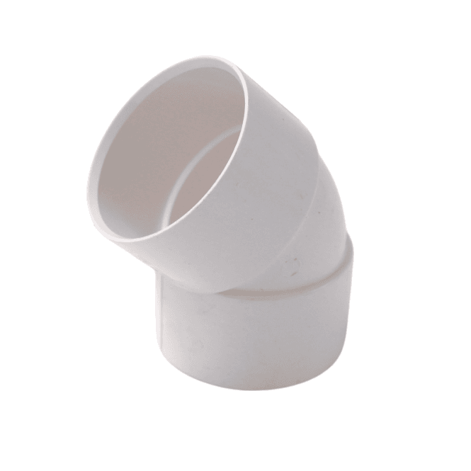 MacDonald Plumbing Supplies MacWaste 45 Degree Bend 40mm White