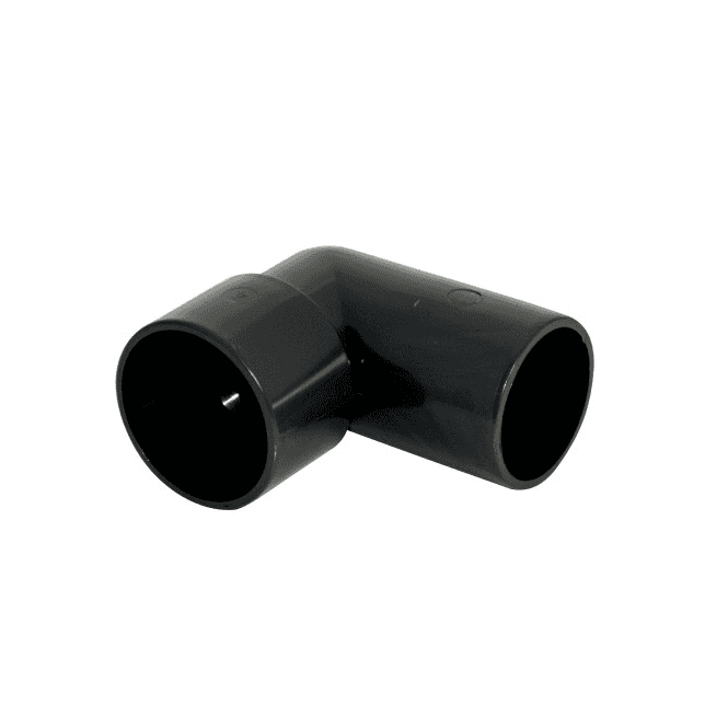 MacDonald Plumbing Supplies MacWaste 50mm Spigot 90 Degree Black
