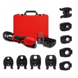NovoPress ACO103 c/w MacPress 15mm, 22mm, 28mm & 35mm Standard M Profile Jaws PLUS MacPress adaptor, 15mm, 22mm, 28mm, & 35mm Angled Jaws (NB2)