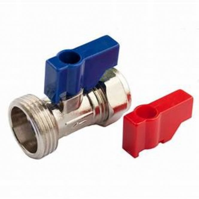MacDonald Plumbing Supplies WRAS Approved 15mm Chrome Plated Straight Washing Machine Valve