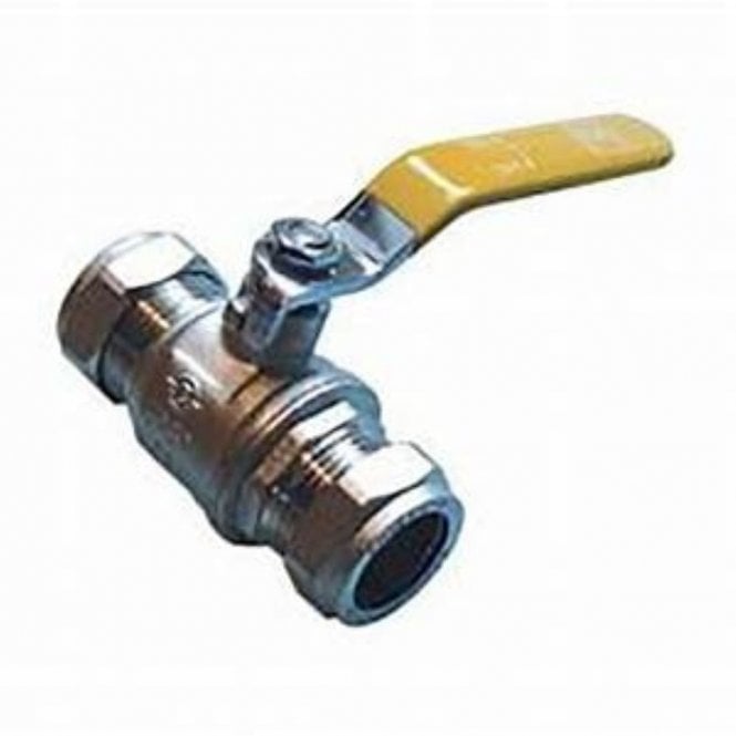 MacDonald Plumbing Supplies Yellow Handle Lever Valve 22mm