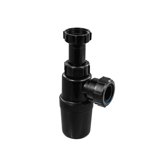 McAlpine  AA10-BL Black Adjustable Inlet Slim Bottle Trap 1¼