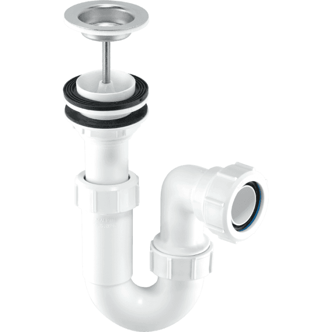 McAlpine  ASA10W Adjustable Inlet Basin Trap With Centre Pin Waste 1¼