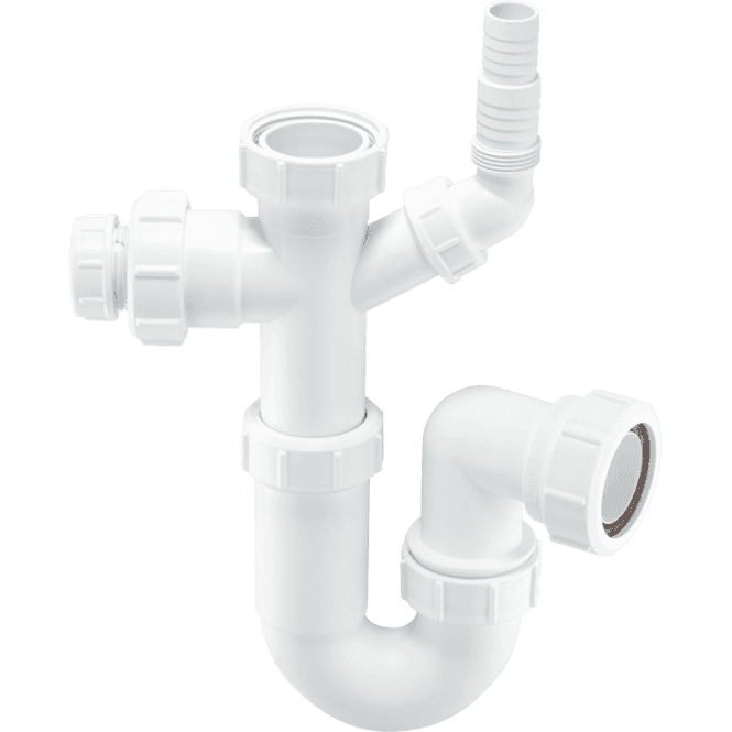 McAlpine  ASC10-CO Tubular Swivel Sink Trap With WM And 19/23mm Pipe Connection 1½