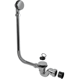 McAlpine BRASSTRAP-25-CP Chrome Bath Trap With Combined Waste And Overflow 25mm