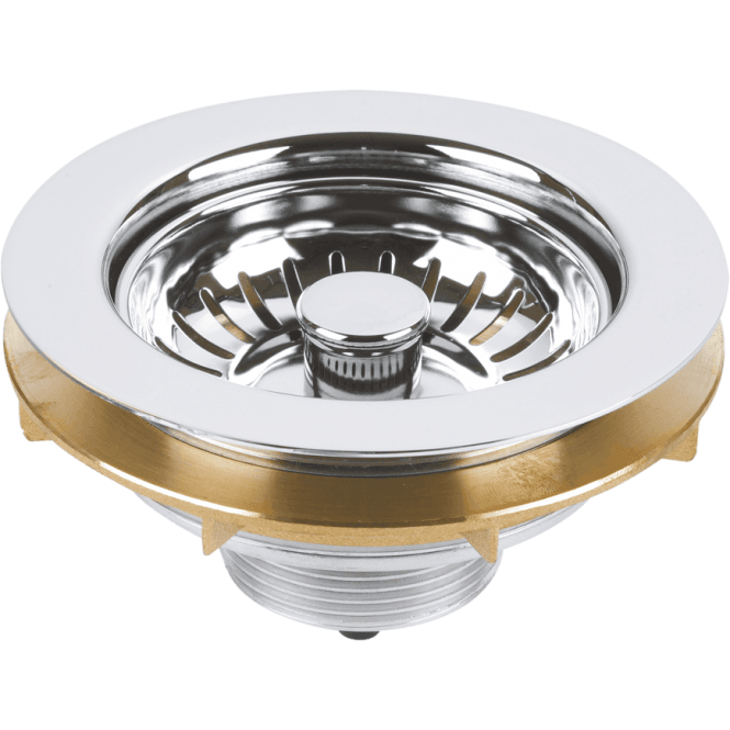 McAlpine  BSW-BR-CP Chrome Plated Brass Basket Strainer Waste Clicker 1½