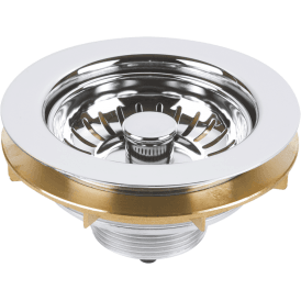 McAlpine BSW-BR-CP Chrome Plated Brass Basket Strainer Waste Clicker 1½