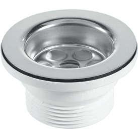 McAlpine BSW10PC Centre Pin Bath Waste 1½ With Black PVC Plug And Chrome Plated Chain