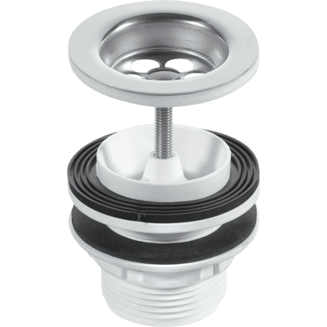 McAlpine  BSW11P Centre Pin Basin Waste To Suit Basin Bracket 1¼ Black PVC