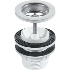 McAlpine BSW11P Centre Pin Basin Waste To Suit Basin Bracket 1¼ Black PVC