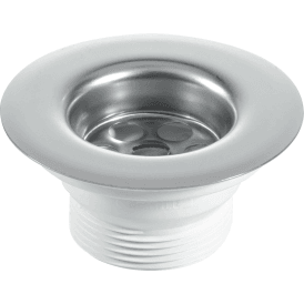 McAlpine BSW3P 85mm Flange Centre Pin Sink Waste 1¼ With Black PVC Plug