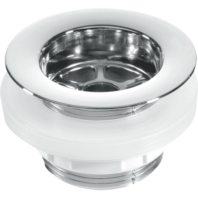 McAlpine  BW5 Back Nut Bath Waste Chrome Plated Plastic Flange 1½ Black PVC