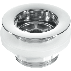 McAlpine BW5 Back Nut Bath Waste Chrome Plated Plastic Flange 1½ Black PVC