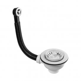 McAlpine BWSTOFWH Basket Strainer Waste And Overflow 1½ White