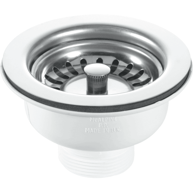 McAlpine  BWSTSS Basket Strainer Waste Stemball Plug 1½ Stainless Steel