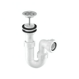 McAlpine C-BASIN2 Tubular Basin Trap with Waste 1¼